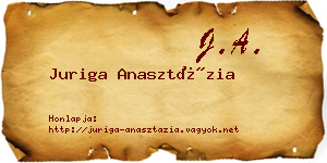 Juriga Anasztázia névjegykártya